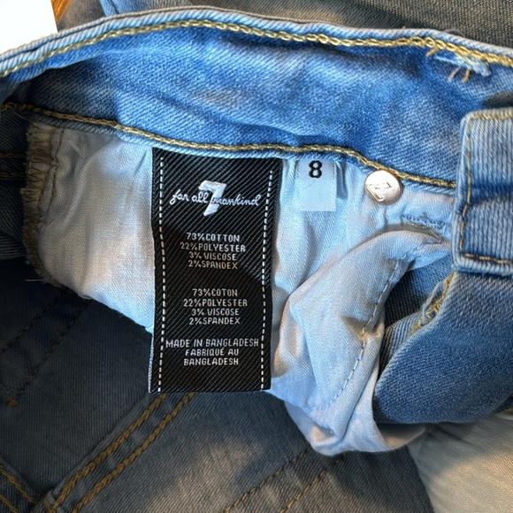 NWT Girl’s 7 For All Mankind A Pocket Shorts Sz 8 - Picture 7 of 9